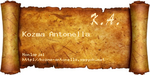 Kozma Antonella névjegykártya